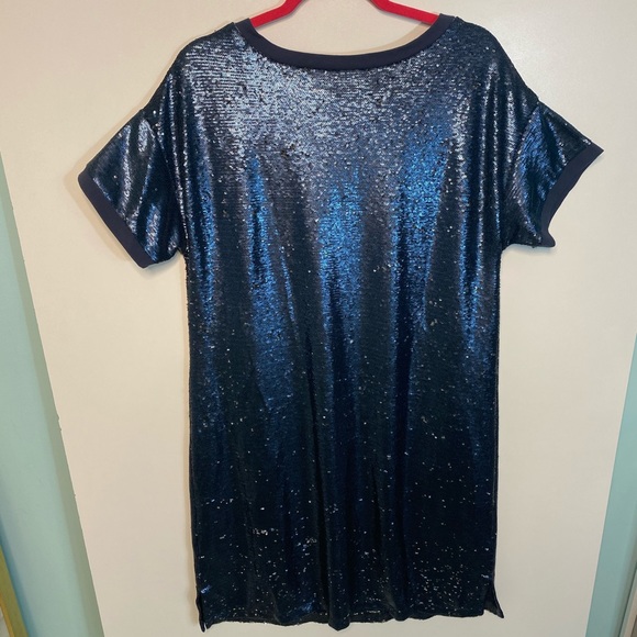 LAST CALL BEFORE DONATION: Anthropologie Moulinette Sours Navy Sequin Midi Dress - Picture 4 of 11